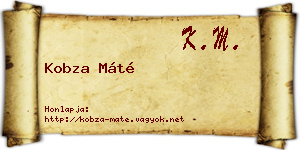 Kobza Máté névjegykártya